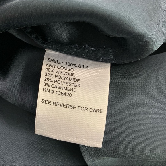 Etcetera Slate Blue Silk Cashmere Blend Long Sleeve Flowy Sweater Top Size 00 - Picture 10 of 14